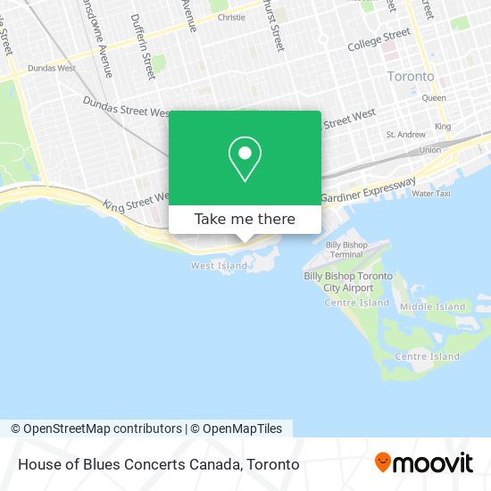 House of Blues Concerts Canada map
