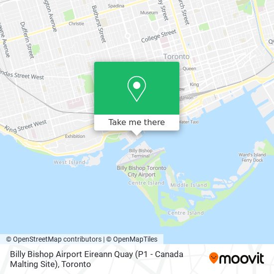 Billy Bishop Airport Eireann Quay (P1 - Canada Malting Site) map