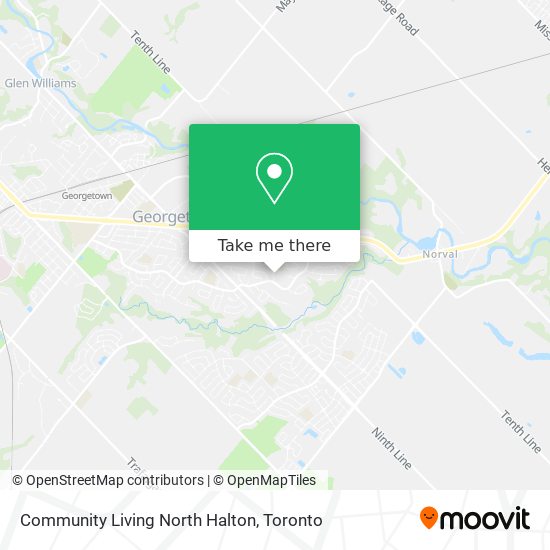 Community Living North Halton map