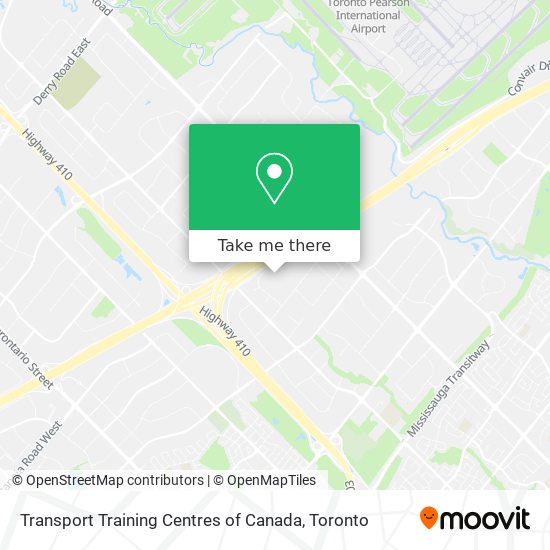 Transport Training Centres of Canada map