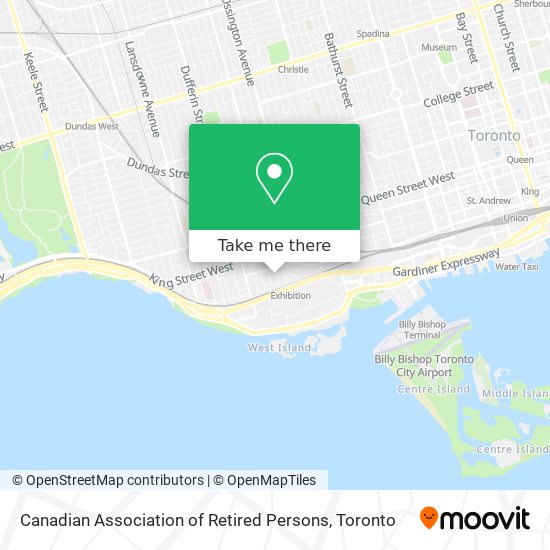 Canadian Association of Retired Persons map