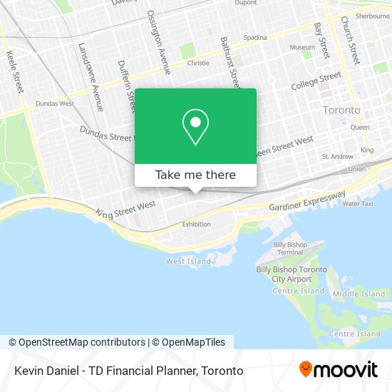 Kevin Daniel - TD Financial Planner map