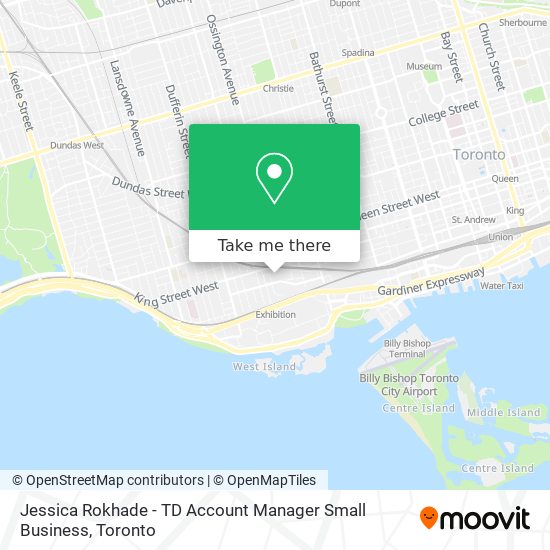 Jessica Rokhade - TD Account Manager Small Business map