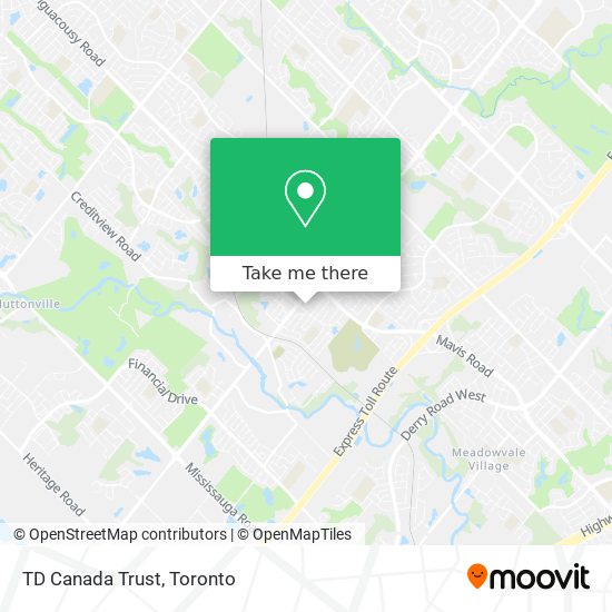 TD Canada Trust map