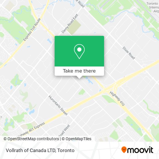 Vollrath of Canada LTD map