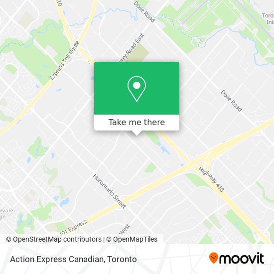 Action Express Canadian map