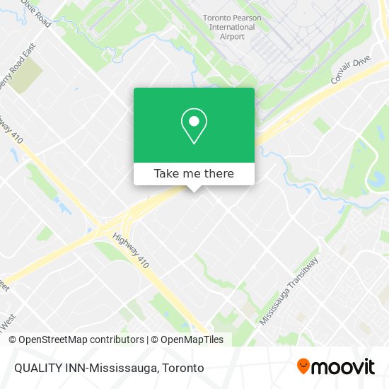 QUALITY INN-Mississauga map