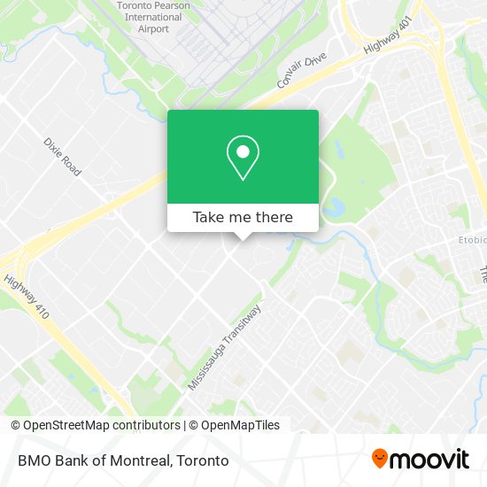 BMO Bank of Montreal map