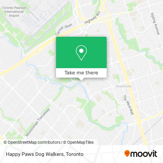 Happy Paws Dog Walkers map