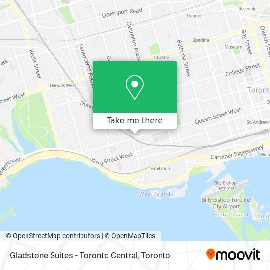 Gladstone Suites - Toronto Central map