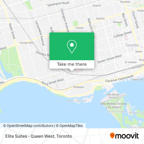 Elite Suites - Queen West map