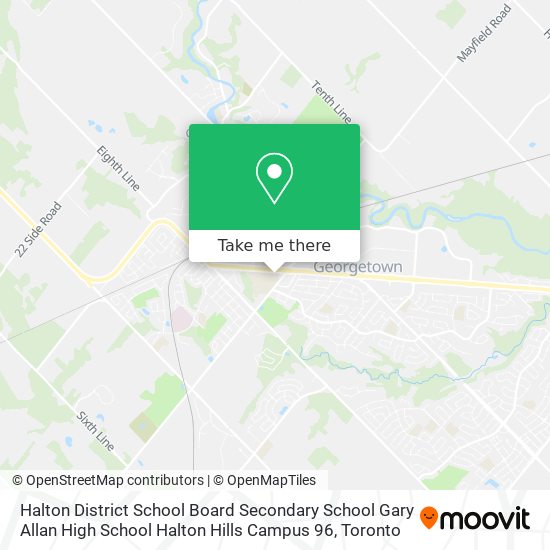 Halton District School Board Secondary School Gary Allan High School Halton Hills Campus 96 map