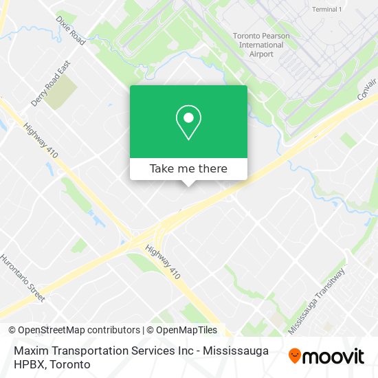 Maxim Transportation Services Inc - Mississauga HPBX map