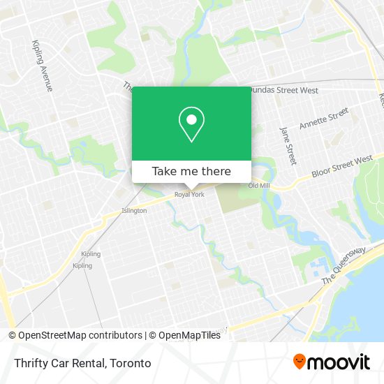 Thrifty Car Rental map