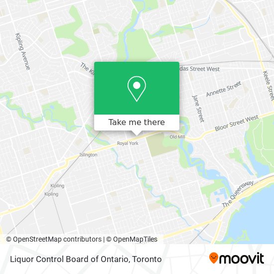 Liquor Control Board of Ontario map