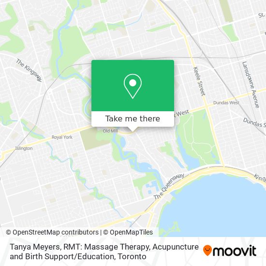 Tanya Meyers, RMT: Massage Therapy, Acupuncture and Birth Support / Education map