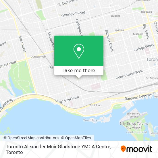 Toronto Alexander Muir Gladstone YMCA Centre map