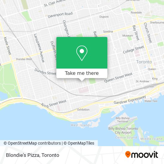 Blondie's Pizza map