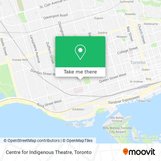 Centre for Indigenous Theatre map