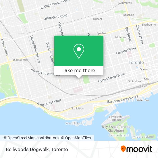 Bellwoods Dogwalk map