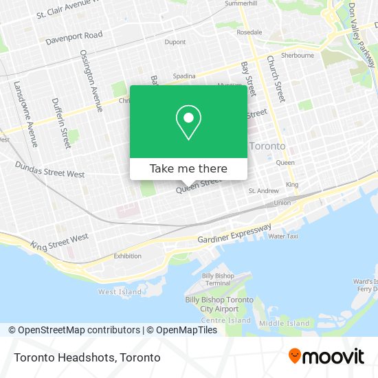 Toronto Headshots map