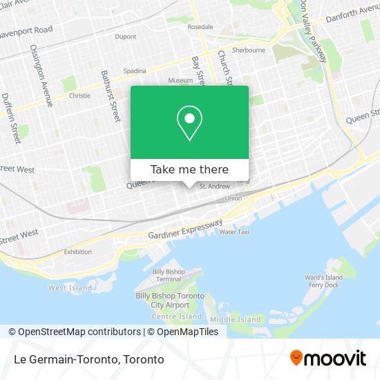 Le Germain-Toronto map