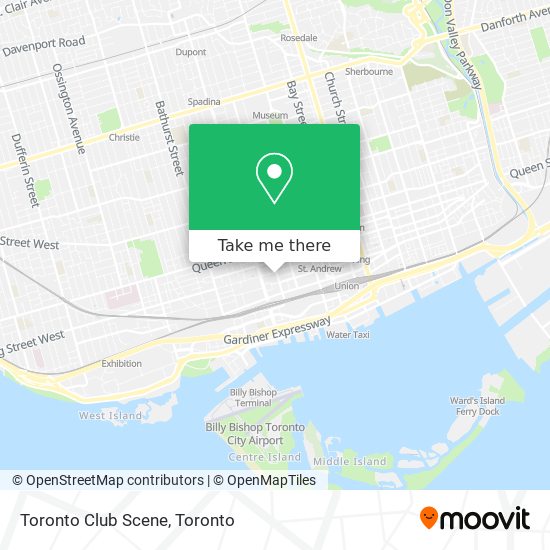 Toronto Club Scene map