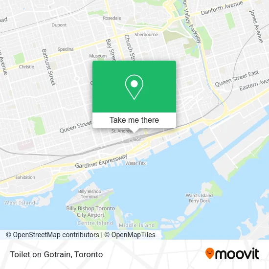 Toilet on Gotrain map