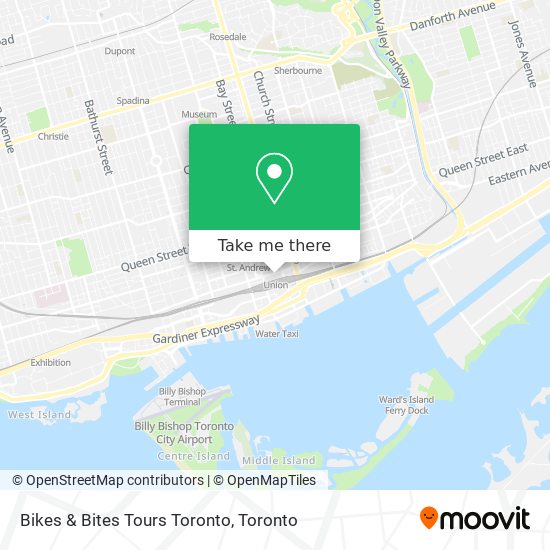 Bikes & Bites Tours Toronto map
