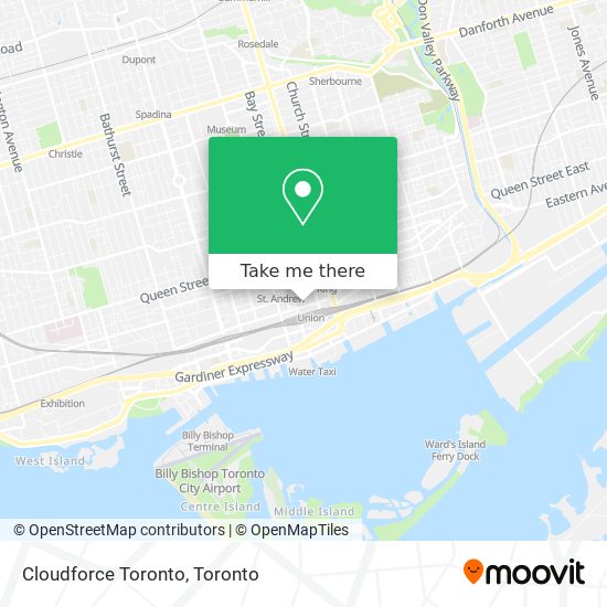 Cloudforce Toronto map