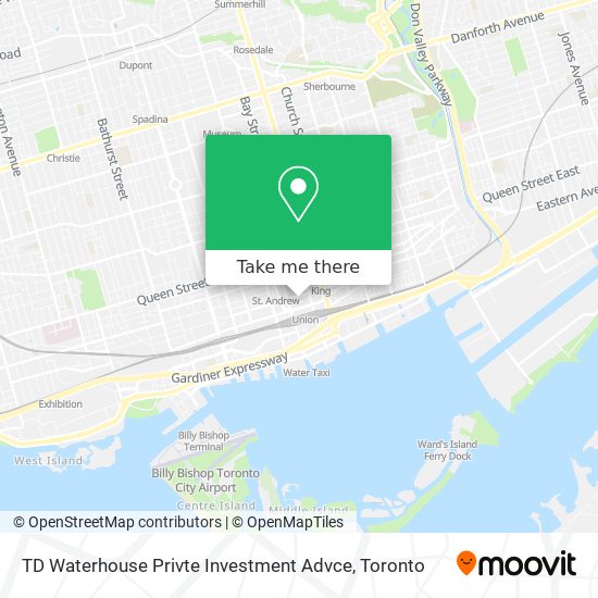 TD Waterhouse Privte Investment Advce map