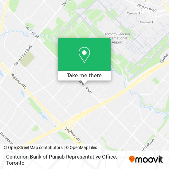 Centurion Bank of Punjab Representative Office map