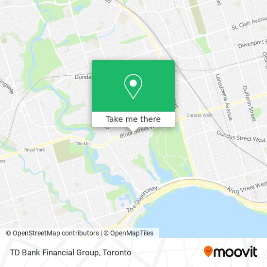 TD Bank Financial Group map