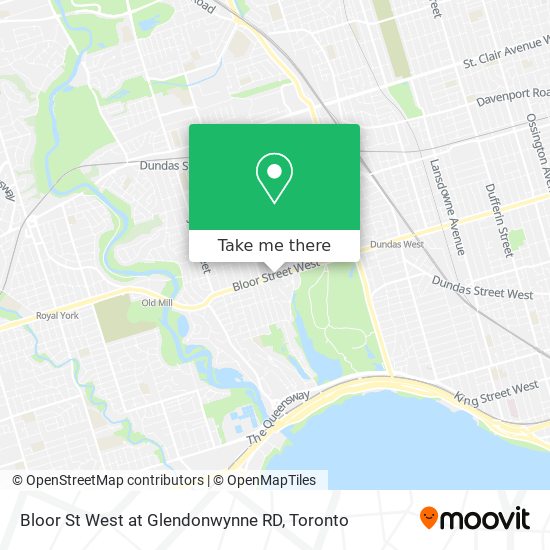 Bloor St West at Glendonwynne RD map