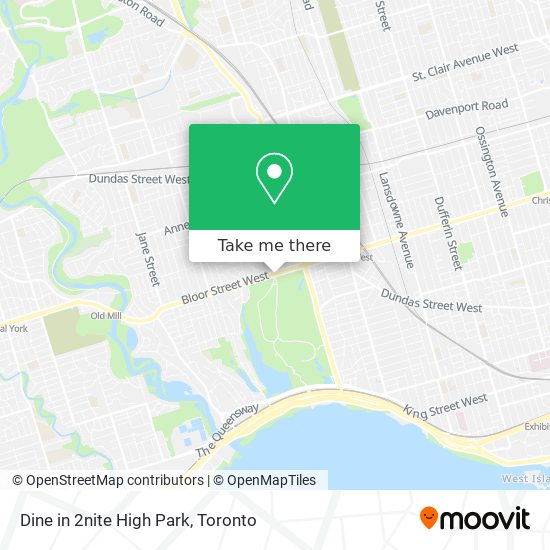 Dine in 2nite High Park map