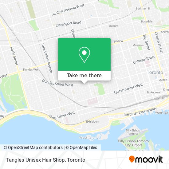 Tangles Unisex Hair Shop map