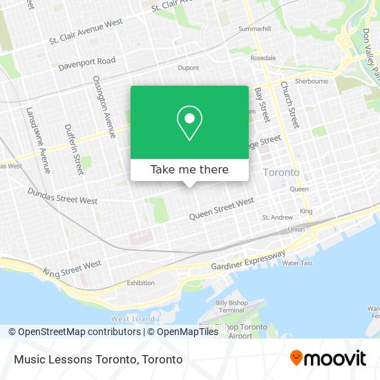 Music Lessons Toronto map