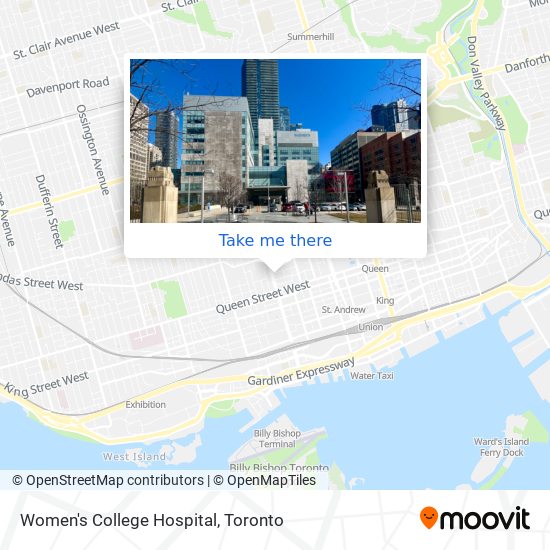 Women's College Hospital map