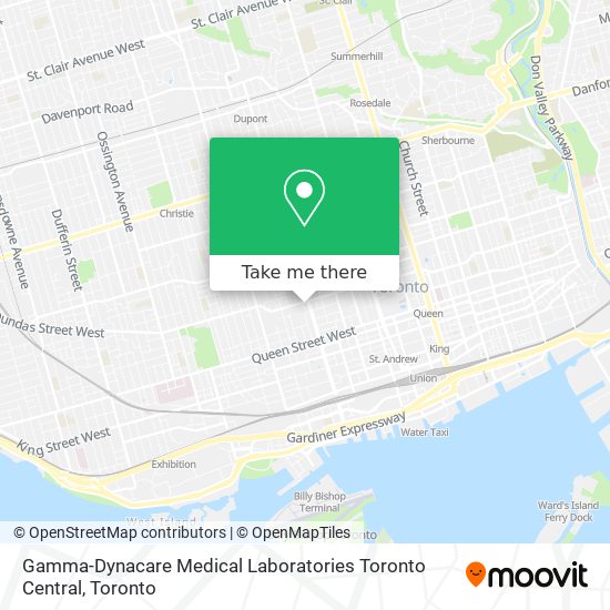 Gamma-Dynacare Medical Laboratories Toronto Central map