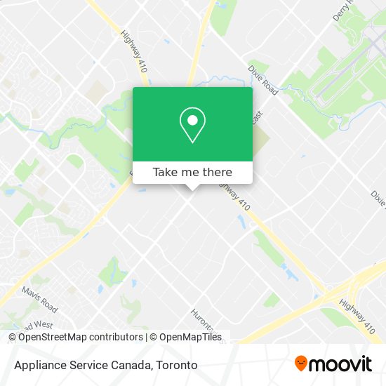 Appliance Service Canada map