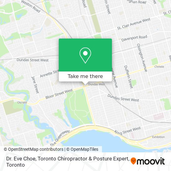 Dr. Eve Choe, Toronto Chiropractor & Posture Expert map