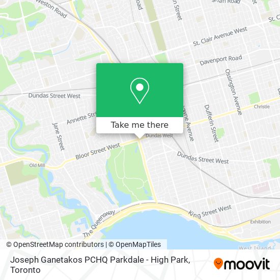 Joseph Ganetakos PCHQ Parkdale - High Park map
