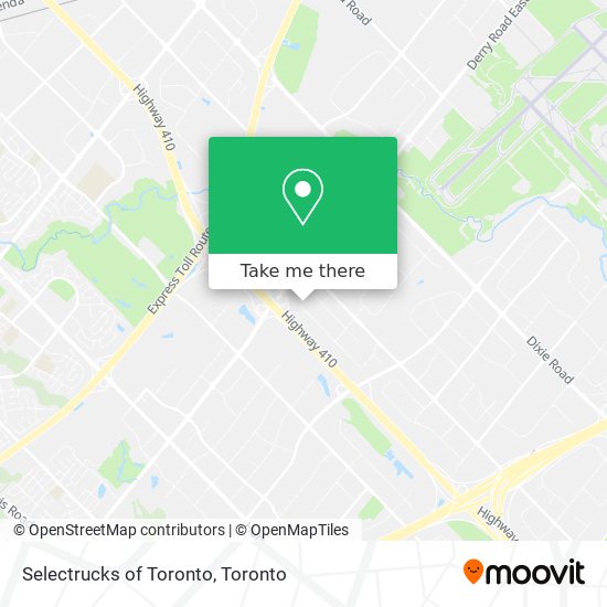 Selectrucks of Toronto map