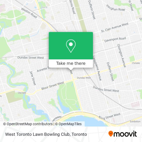 West Toronto Lawn Bowling Club map