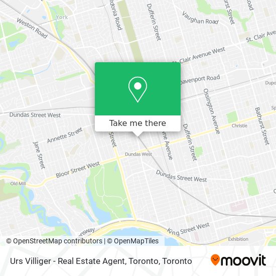 Urs Villiger - Real Estate Agent, Toronto map