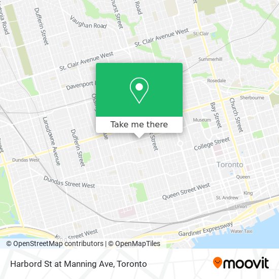 Harbord St at Manning Ave map