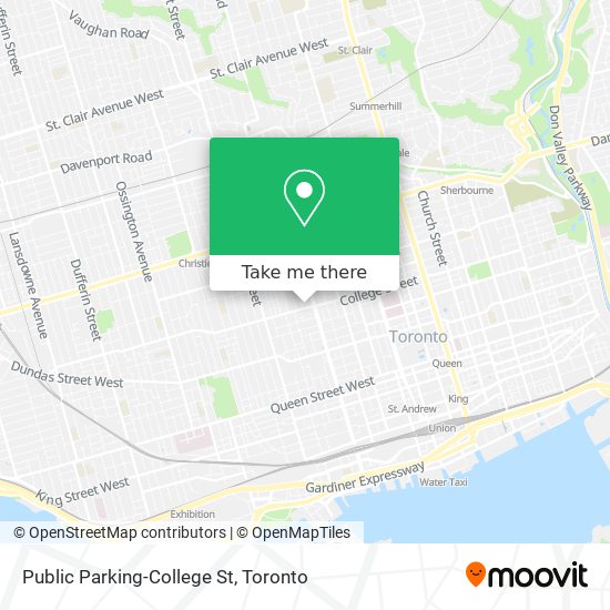 Public Parking-College St map