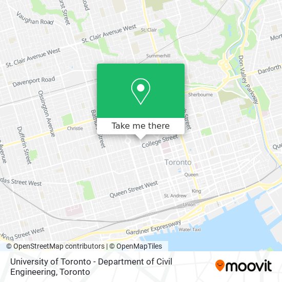 University of Toronto - Department of Civil Engineering map