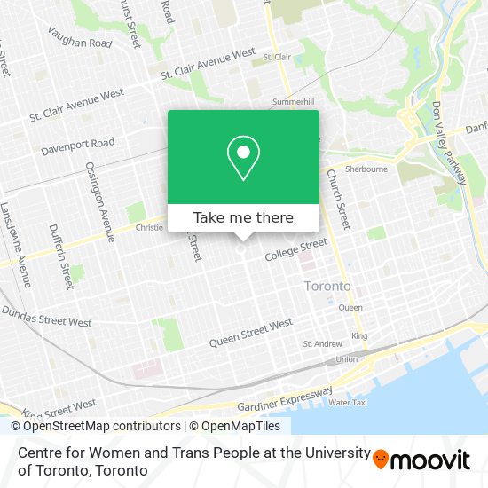 Centre for Women and Trans People at the University of Toronto plan