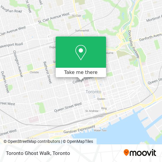 Toronto Ghost Walk map